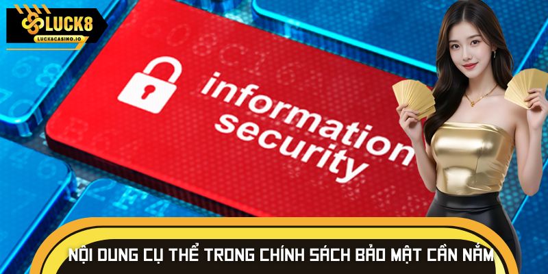 Nội dung cụ thể trong chính sách bảo mật cần nắm