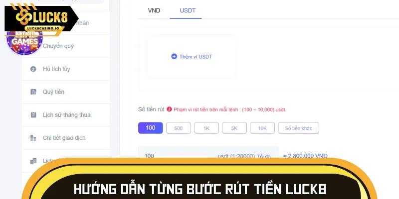 Hướng dẫn các bước thực hiện rút tiền về tài khoản cá nhân
